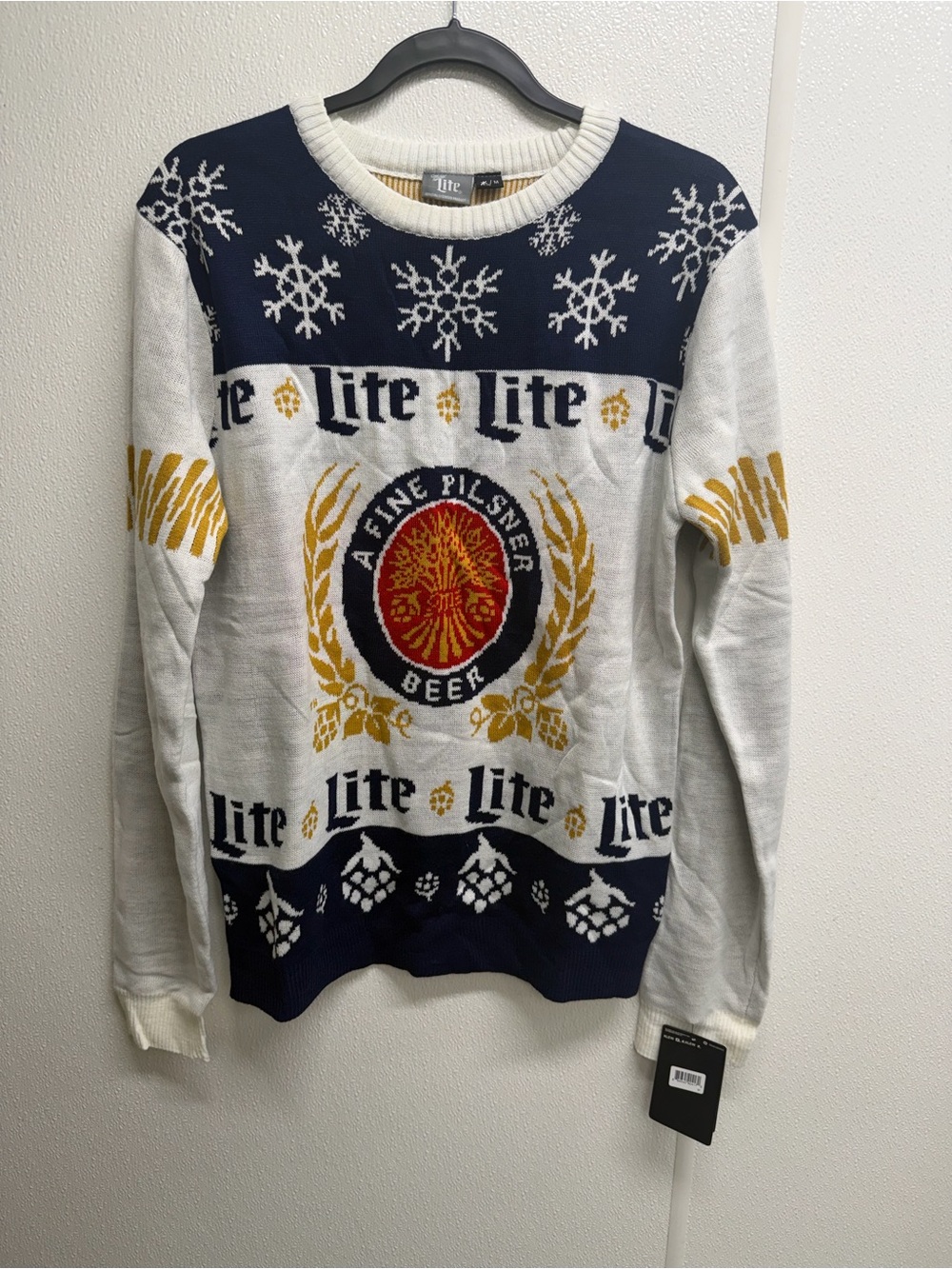 NWT Miller Lite Men’s M Ugly Christmas Sweater KLEW